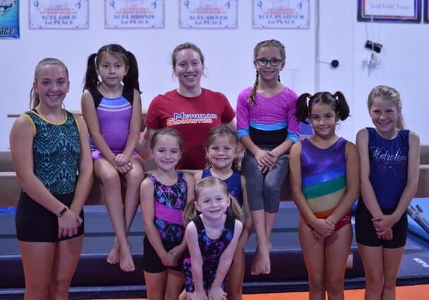 Jessica Meyer with gymnasts