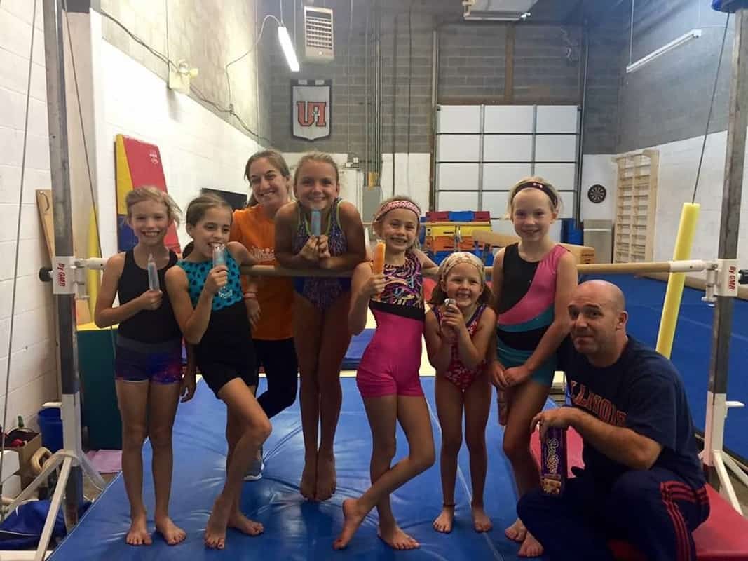 Gymnastics camp group photo