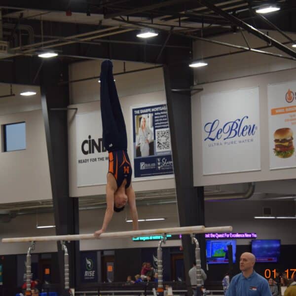 Gymnast on rings