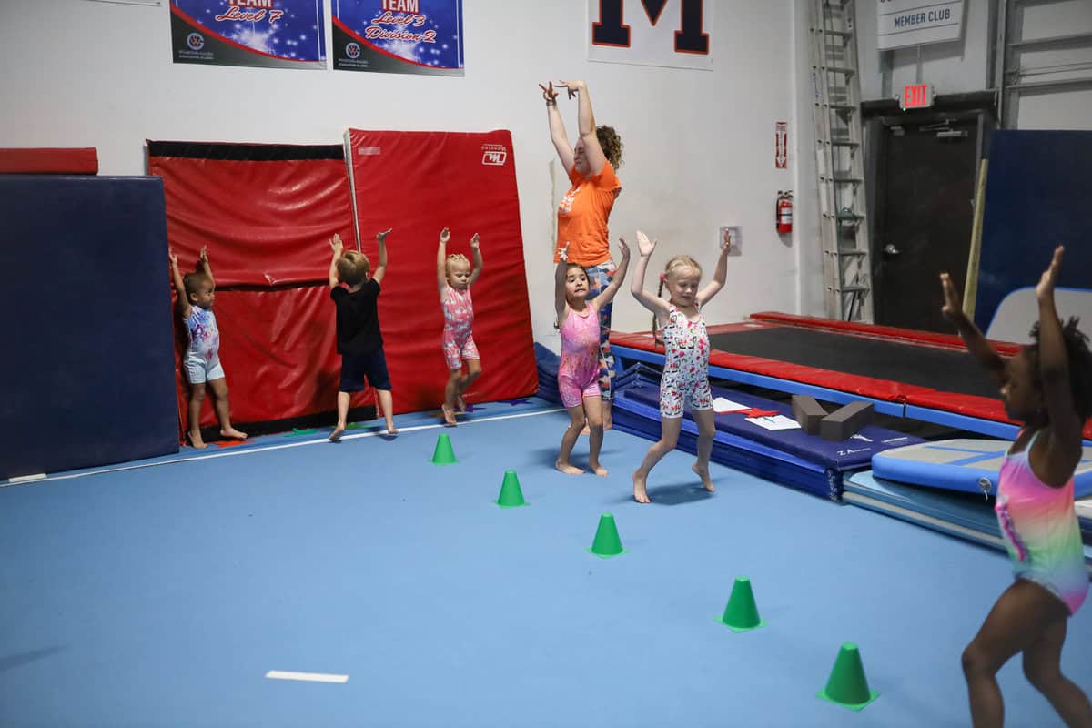 Preschool gymnast training