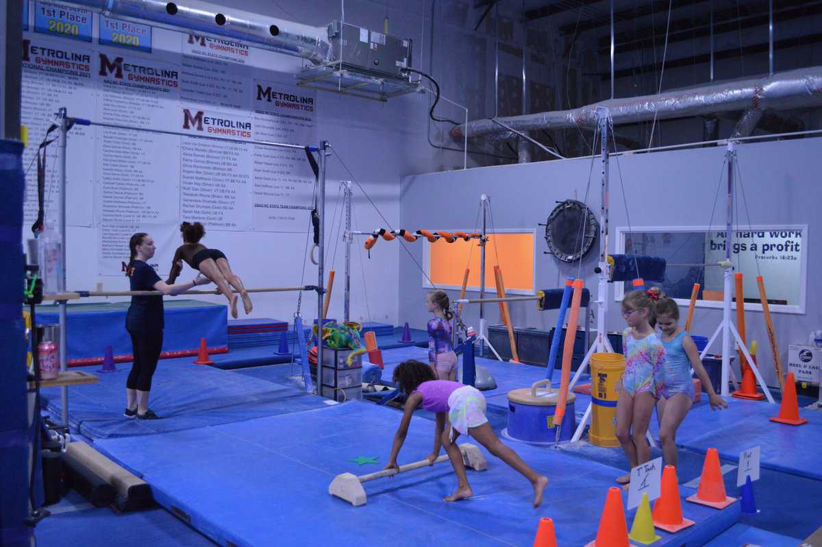 Recreational gymnasts training
